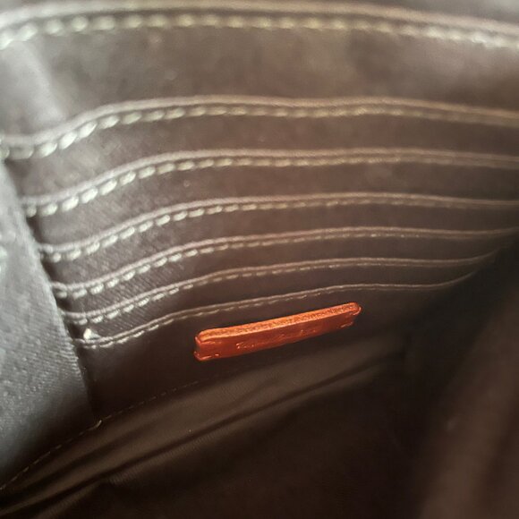 NWOT Madewell The Leather Pouch Clutch In Faded Rust Multi - Picture 6 of 6